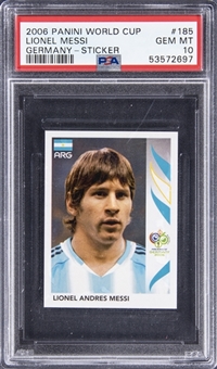 2006 Panini World Cup Germany Sticker #185 Lionel Messi - PSA GEM MT 10
